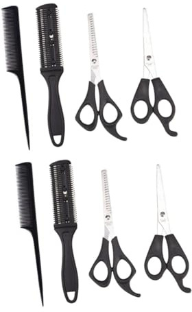 minkissy 8stücke Friseurscheren Set Teiliges Haarschneide-set Mit Scheren Und Haarkämmen Für Friseursalons Barbier Und Heimgebrauch Präzise Langlebig Und Leicht Für Einfache Handhabung