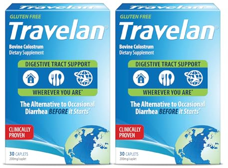 Anti Diarrhea Pills Help Prevent Traveler’s Diarrhea Before It Starts, Clinically Proven, Travel Essentials, Drug-Free Colostrum, Natural Digestive and Immune Support Supplement, 60 Count