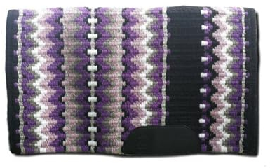 EQUIGEAR Western Show Horse Satteldecke aus neuseeländischer Wolle, Western-Design, handgefertigte Satteldecke, Wollpolster, Sensor Flex (Anpassung möglich), WK91 (34x42)