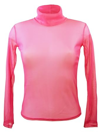 Miss Rouge T-shirt, ståkrage segling topp, rosa, One Size