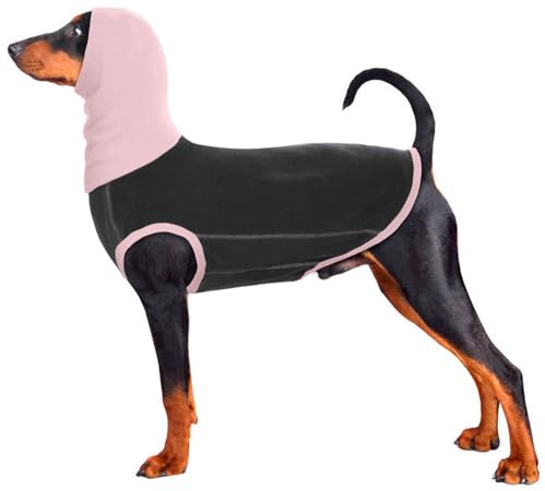 Mhaustlie Hundepullover Für Mittlerer Hund Superweiches Windhund Pullover Warm Hundemantel Fleece Whippet Pullover Fleece-Weste, Stretch-Sweatshirt Hundepullover Rollkragen (Dunkelgrau, M)