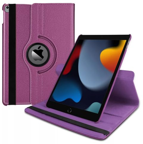 Étui pour iPad Air 13 pouces M3/M2 (2025/2024), ajustement mince en cuir PU premium rotatif à 360 degrés, housse de protection avec support et fonction de réveil/veille automatique, étui (VIOLET)