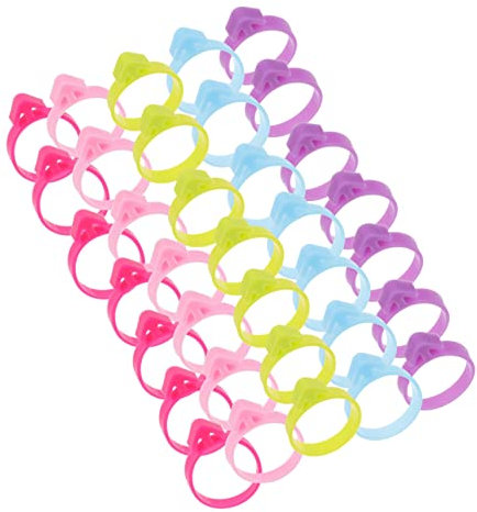 VALICLUD 100pcs Piping Bag Clips Reusable Silicone Sealing Rings Assorted Colors for Baking Cupcake and Cookie Decorating