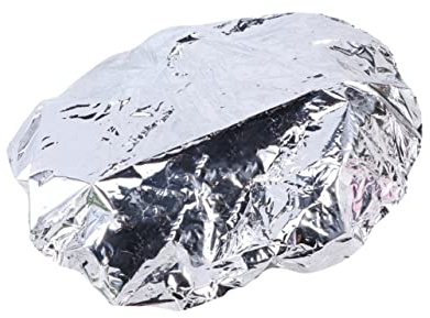Healvian 6stücke Pack Einweg Haar Styling Aluminium Abdeckung Wasserdichte Elastische Bad Hauben Dusche Silber