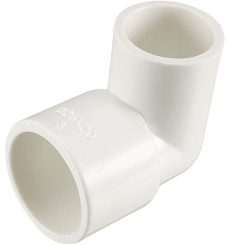 TA-VIGOR 5Pcs 25mm x 20mm Slip PVC Pipe Elbow Fittings – 90 Degree Connector for Plumbing and DIY PVC Structures