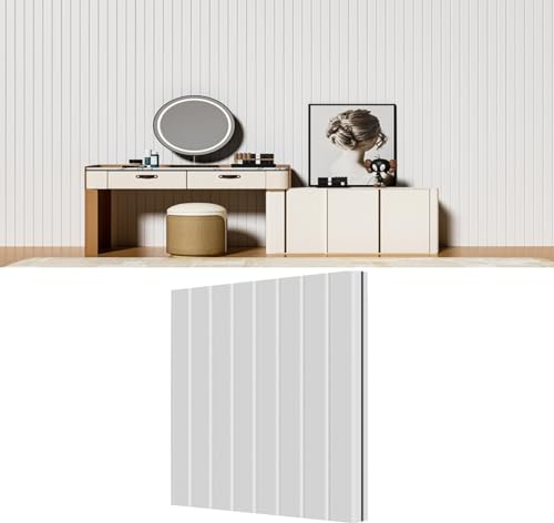 Schallschutzplatten Selbstklebend Filz, 12 Stück Akustikschaumstoff 50x50 cm für Studio Büro Akustische Behandlung Wanddekoration, Akustikpanele Hoher Dichte(Weiß)