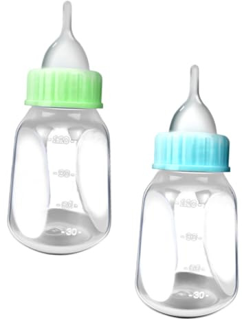 ibasenice Kunststoff Schnullerflasche für Haustiere mit 120ml Fassungsvermögen Leicht und Vorbeugung von Überfütterung für Neugeborene Kleintiere und Welpen