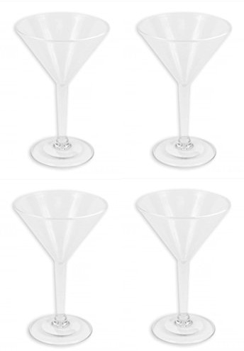 Plastic Cocktail Porn Star Espresso Classic Dry Martini Glass (Set of 4)