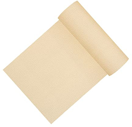 Leder Reparatur Set Kunstleder Selbstklebend, 150 x 8 cm Lederflicken Selbstklebend Kunstleder Reparaturset, für Bürostuhl Kopfteile Sofa, Beige