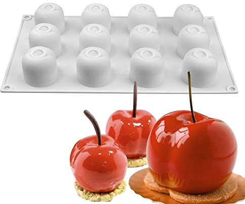 Stampo in silicone antiaderente per pasticceria, cioccolato, torte, dessert, strumenti decorativi fai da te (ciliegia T, 30 x 17,3 x 0,4 cm)