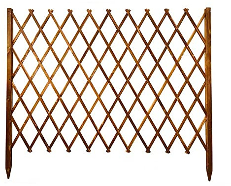 BXKCFYBSQ Wooden Garden Fence, Retractable Plant Climbing Frame, Decorative Outdoor Lattice Design Screen Garden Fence (Size : H120xL200cm)