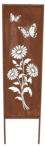 FRANK FLECHTWAREN Gartenschild Sommerwiese, Metall, Echtrostfinish