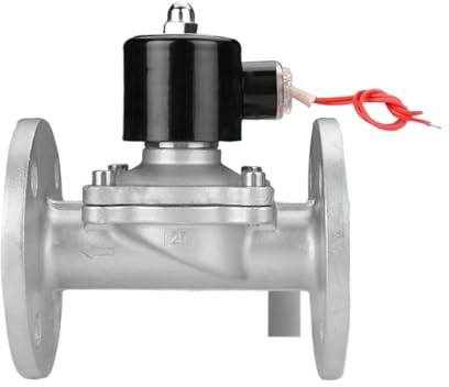 FPJQOBJC Edelstahl Flansch Magnetventil Wasser Dampf Elektronische Schalter Pneumatische Kupfer Spule 4 Punkte 1 Zoll 2 Zoll DN32/50/40(DN-50 AC220V)