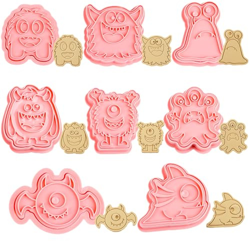 JOFONY 8 Stück Halloween Ausstechformen, 3D Plätzchen Ausstecher Set, Keksausstecher Kinder für Halloween Party Zuhause Küchenzubehör