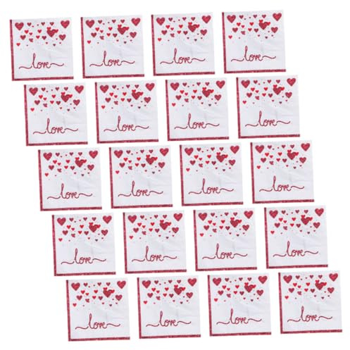 ARTSEWPLY 40 Stück Bedruckte Papierservietten mit Liebesmotiv Weiche Saugfähige Einweg Servietten für Hochzeiten und Valentinstag Dekoratives Partyzubehör
