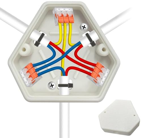 Junction Box - 3 Way Protective Case for Connectivity | Weatherproof with Sealed Gaskets, Splice Enclosure for Wiring Repair, Housing Unit for Trailer Lighting, Distribution Block for Boats