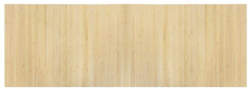 QJBSAVVA Tappeto in bambù, 70 x 200 cm, colore naturale chiaro, moderno, con fondo antiscivolo, resistente per soggiorno e corridoio, tappeto in legno naturale