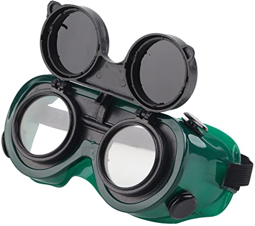 Gafas de soldadura delanteras abatibles, Gafas de soldador de protección ocular de seguridad con 50 mm lente, Gafas protectoras utilizadas para soldadura, soplete, soldadura fuerte