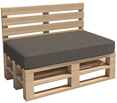 chilly pilley Palettenkissen Gartenkissen Palettenauflage Palettenpolster Indoor Outdoor Waschbar Abnehmbar Sitzkissen Rückenkissen (Sitzkissen 120x80x15, Grau)