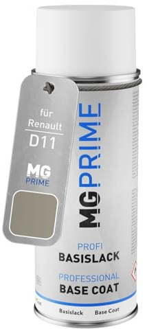 MG PRIME Autolack Spraydose für Renault D11 Beige Poivre Metallic | Dakota Beige Metallic, Basislack, Sprühdose 400ml