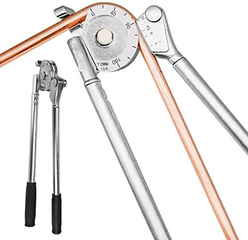 EVTSCAN Stainless Steel Manual Tube Bender, with 180 Degree Bending, for Bending Thin Wall Tubing, Copper Aluminum Tubes or Pipes, for Metalworking, Plumbing