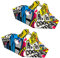 LORESJOY Stunt Scooter Ständer, Universal Scooter Stand, Stunt Roller Ständer für Pro Stunt Scooter/Stunt Roller/Trick Roller für Kinder/Freestyle Roller/ 95 mm bis 125 mm Rädern (2 pcs Graffiti)