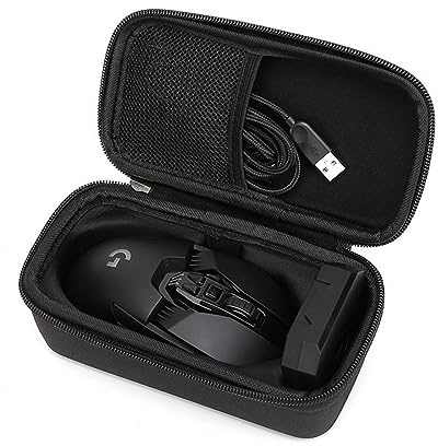 Yunseity Mouse Case for G502 Gaming Mouse and Cable, Portable Hard EVA Travel Storage Case, Shockproof Black Carry Case