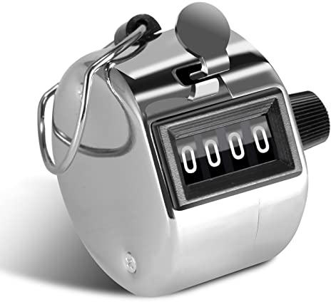 moinkerin Handzähler Zähler Counter Counter Hand für Inventur, Sport, Marketing, Flugzeug, Golf (1 Stück)