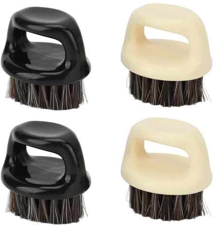 Spazzola per nocche da 4 pezzi, Spazzola per nocche per baffi Spazzola per barba con setole morbide Spazzola per capelli da barbiere per uomo Styling