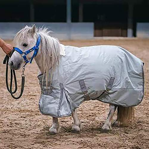 BNALU Weidedecke Winterdecke 900D abschwitzdecke Pferdedecken Regendecke Pony Paddockdecke Stalldecke Weidedecke Rug (Size:115CM,Color:Grau)