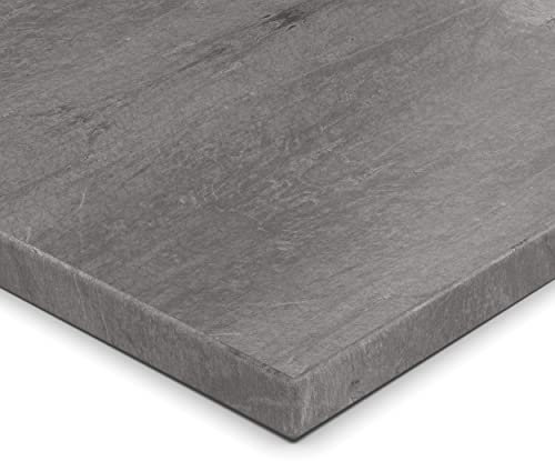 19mm Spanplatte Zuschnitt Atlantic Stone Graphite melaminharzbeschichtet Länge bis 200cm Dekorplatten Zuschnitte mit Umleimer Auswahl: 50 x 100 cm (ABS Kante komplett)