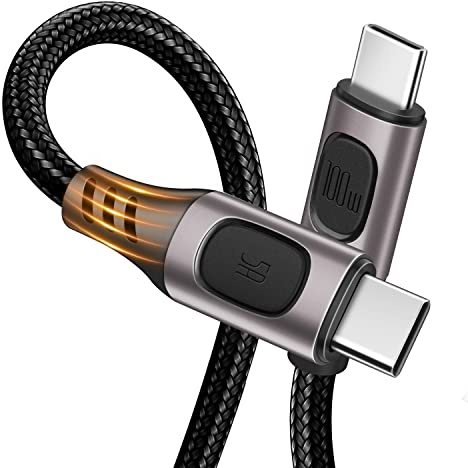 AIYEEN USB C to USB C Charger Cable(1.5M/4.9FT), 100W PD Fast Charging USB C Cable for iPhone 15 Pro Max Samsung Galaxy S22/S21, Note 20/10 Ultra, MacBook Air/Pro and More USB-C Devices