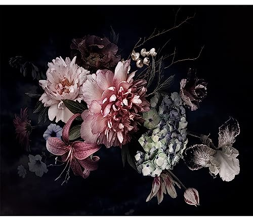 murando - Fototapete Premium-Vlies Blumen, 350x256 cm, Schlafzimmer, modern | Premium-Vliesstoff, Full HD Druck, hochwertige Verarbeitung fürs Wohnzimmer, schnelle Montage, lichtbeständig, geruchsfrei