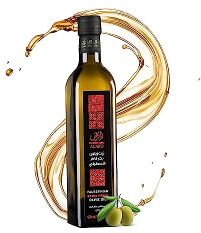 Extra Natives Olivenöl aus Palästina | Kaltgepresstes Hochwertiges Olivenöl aus 100% handgeernteten Oliven | Handernte - Kaltextraktion | Echtes Olivenöl aus Palästina (500ml)