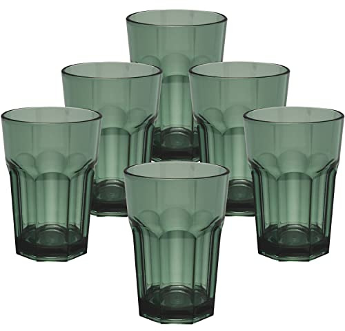 Campingglas Acryl 400ml bunt 6 Personen Trinkglas Kunststoff Garten Becher