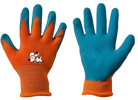 Arbeitshandschuhe für Kinder (6-8 Jahre) - Schutzhandschuhe, Gartenhandschuhe, Kinderhandschuhe Garten, Gartenarbeit Handschuhe - Schnittfest, Schaumlatex, langlebig und sicher, ideal für Kleinkinder
