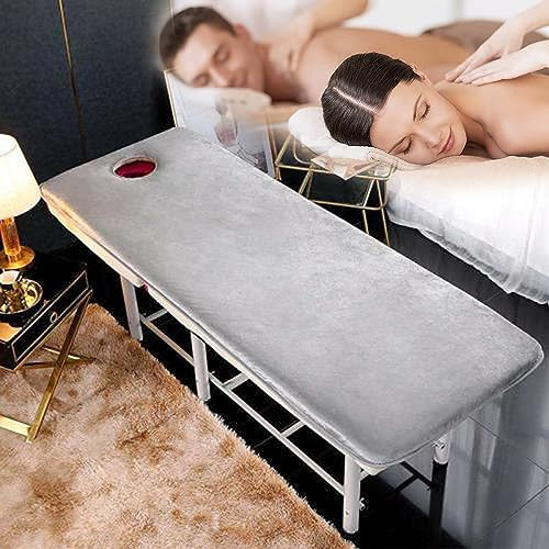LXJDDLD Materasso Pieghevole del Salone di Bellezza,Coprimaterasso in Memory Foam Spesso 0,8/1,6/2,4 Pollici per Lettino da Massaggio da Termale,Testa Quadra/Tonda/Trapezoidale,Grey s,60x180cm 6cm