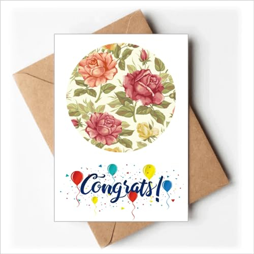 Antike Rose Aquarell Blume Hochzeit Karten Glückwunsch Gruß Umschläge
