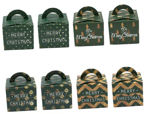 KOMBIUDA 8stücke Pack Papier Weihnachtsgeschenkboxen Schachteln Für Süßigkeiten Bonbons Kleine Geschenke Bastelarbeiten Party Lieferung