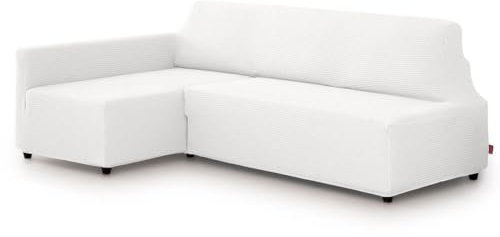 Lanovenanube Sofabezug Bali, Bezug für Chaiselongue, bis 220 cm, multielastisch, maximale Anpassungsfähigkeit und weich, maschinenwaschbar, kompatibel mit FRRIHETEN-Sofa, links, Weiß C00