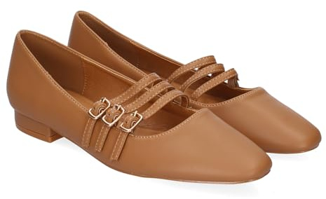 shoes&blues.es Zapato de Mujer Estilo Merceditas, Comodas y Elegantes con Hebillas Decorativa y Tacon Bajo, Diseno Sofisticado con Puntera Fina.