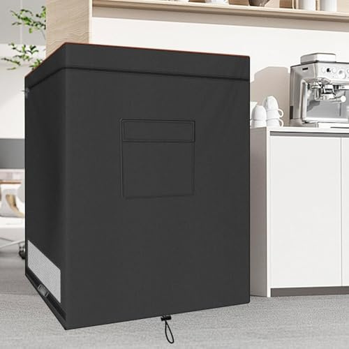 Housse de protection noire pour congélateur, coffre de congélation, housse imperméable Oxford 210D pour réfrigérateur, 71,12 x 58,42 x 86,36 cm
