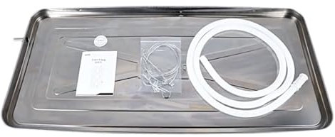 Bandeja de Drenaje de Condensado con Tubo de Drenaje de 1m, Bandeja de Goteo del Colector de Agua HVAC, para Sistemas Universales de Bomba de Calor de Aire Acondicionado Dividido(100x47cm)