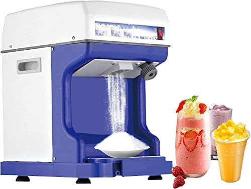 Machine à glace pilée électrique commerciale, grande capacité de 250 W, broyeur à glace de 10 kg/min avec interrupteur marche/arrêt de sécurité pour la maison, les restaurants, les bars et les fêtes