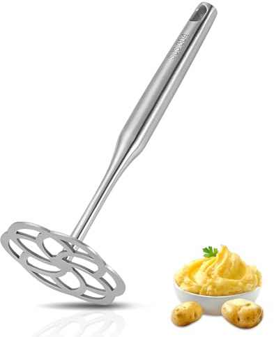 WideSmart Presse-Purée en Acier Inoxydable,Presse Puree Manuel Professionnel Robuste,Ecrase Pomme de Terre pour La Purée De Pommes de Terre, Le Jus et Les Légumes