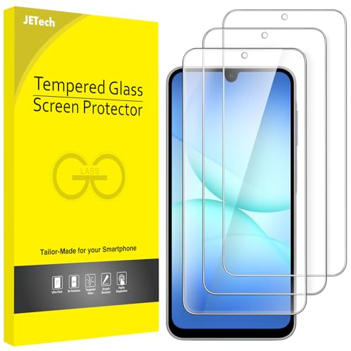 JETech Skärmskydd för Samsung Galaxy A17 5G / 4G 6,7-Tum, 9H Härdat Glasfilm, Anti-Skrapa, HD Klar, 3-Pack