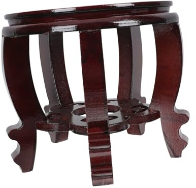 MERRYHAPY Base de Madera Alta para Pecera y Decoración Pedestal Tallado Resistente Soporte Ornamental para Tanque de Peces Exhibidor Versátil para y Oficina