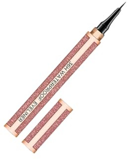 SAFIGLE Eyeliner Liquido Oro per Donne, Penna per Occhi in Plastica, Asciugatura Rapida e Lunga Tenuta, per Make-Up Quotidiano