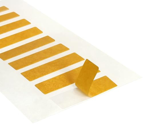 KS24 Products Klebestreifen doppelseitig 9 x 35 mm, 100 Stück | beidseitig stark klebend, mit überstehender Abdeckung