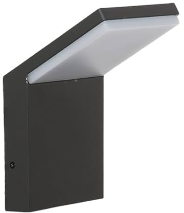 Lucande LED Wandleuchte außen Nevio (spritzwassergeschützt (Modern) in Schwarz aus Aluminium (1 flammig,) - Außenwandleuchten Wandlampe Led Außenlampe Outdoor für Außenwand/Hauswand